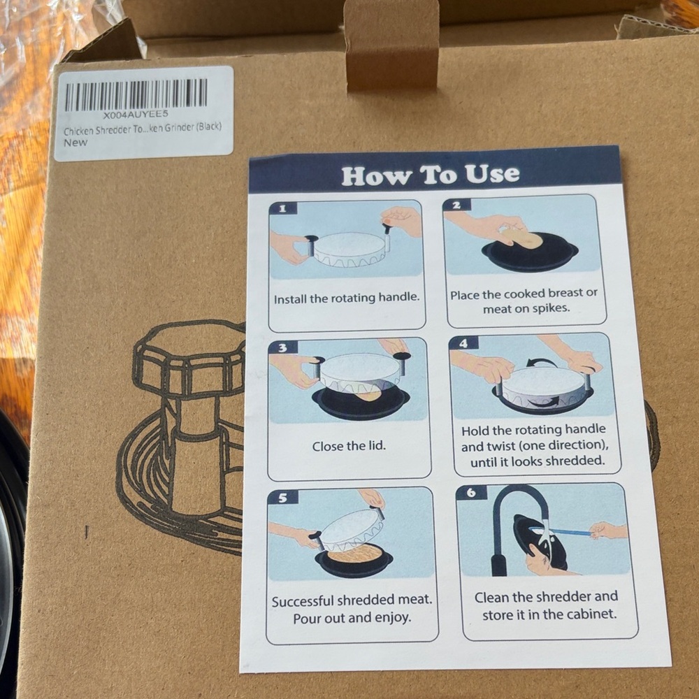 Manual Chicken Shredder & Tenderizer - Black